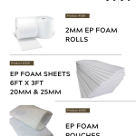 Ep foam rolls sheets & bubble rolls
