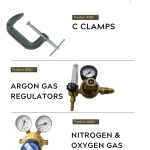 Argon, Nitrogen & Oxygen Gas Regulator & C Clamps